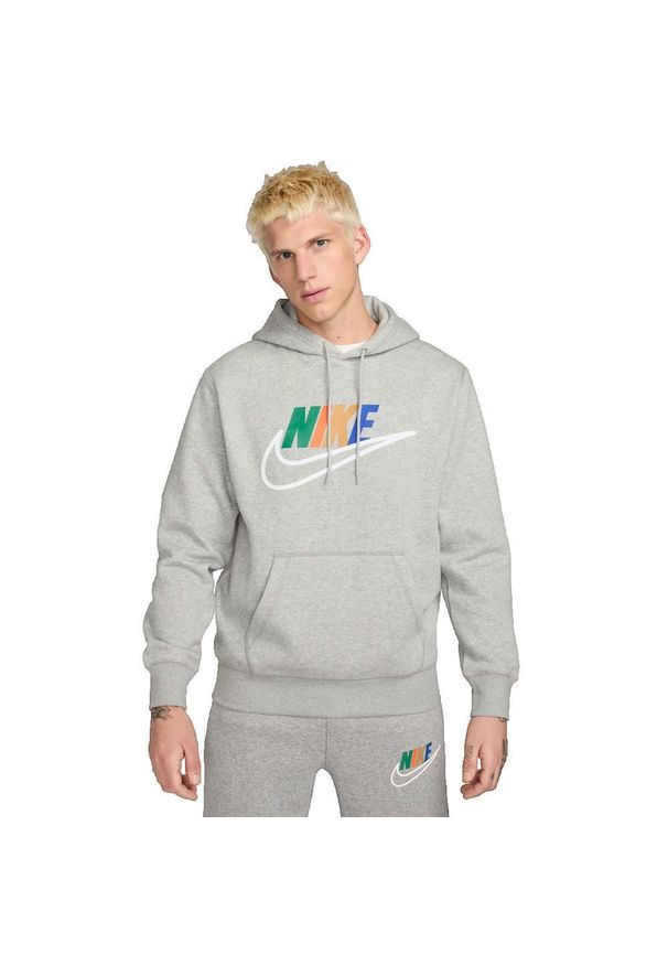 Bluza Mężczyzna Nike Club Bb Futura szary. Typ kołnierza: kaptur. Kolor: szary