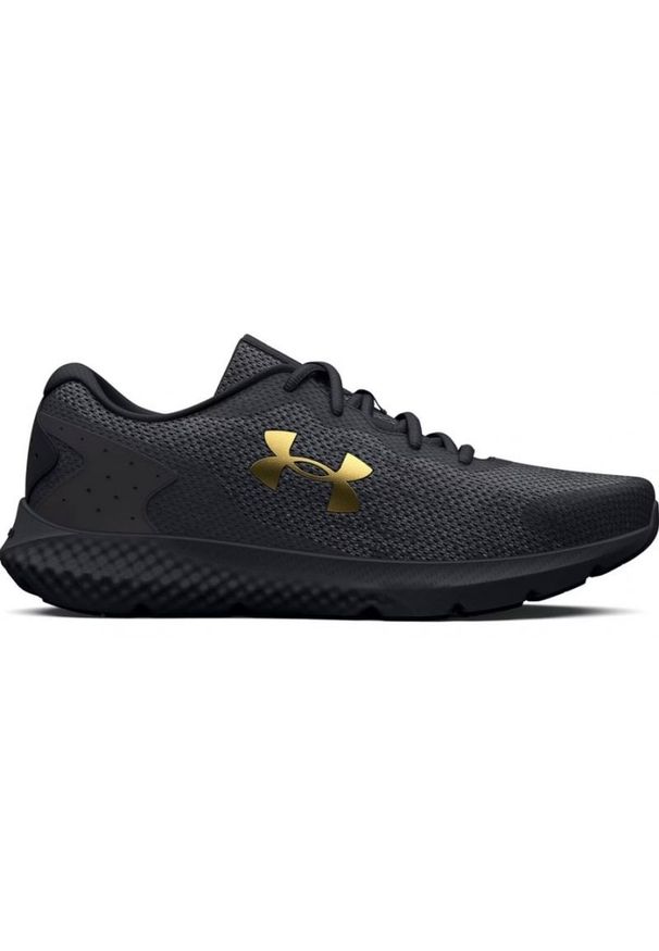 Buty Under Armour Charged Rouge 3 Knit M 3026140 002 czarne. Zapięcie: sznurówki. Kolor: czarny. Materiał: materiał, dzianina, syntetyk, guma. Szerokość cholewki: normalna