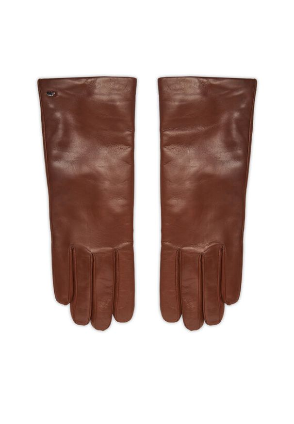 Weekend Max Mara Rękawiczki Damskie Senapeshort 2525566035 Brązowy. Kolor: brązowy. Materiał: skóra