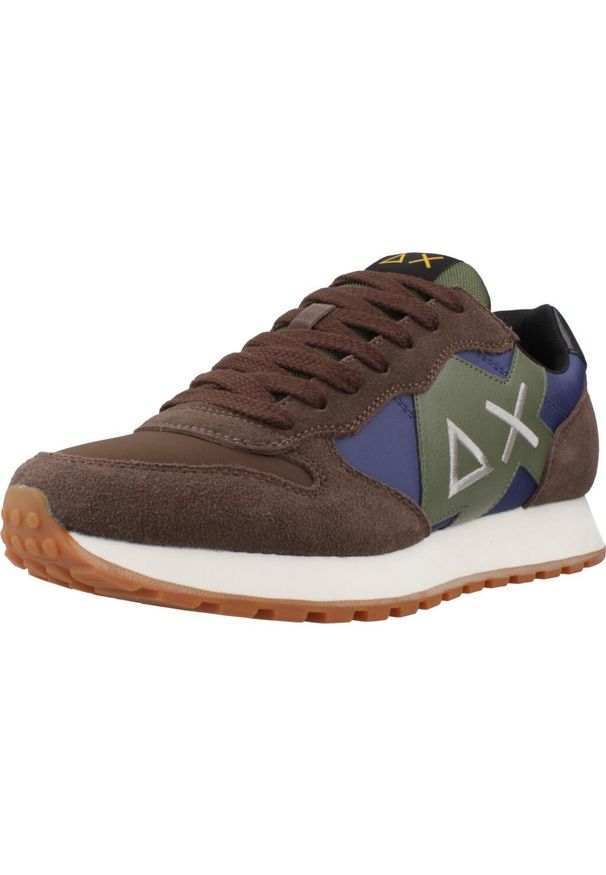 Buty SUN68 JAKI BICOLOR Brązowy. Kolor: brązowy. Materiał: skóra, tkanina. Sport: turystyka piesza