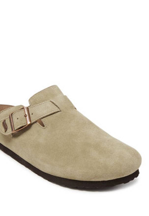 skechers - Skechers Klapki Arch Fit Granola-Happy Friday 158830/TPE Beżowy. Kolor: beżowy. Materiał: skóra, zamsz