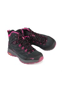 ALPINE PRO - Buty trekkingowe Alpine Pro Kufe Vibram. Wysokość cholewki: przed kolano. Kolor: różowy. Materiał: skóra. Szerokość cholewki: normalna