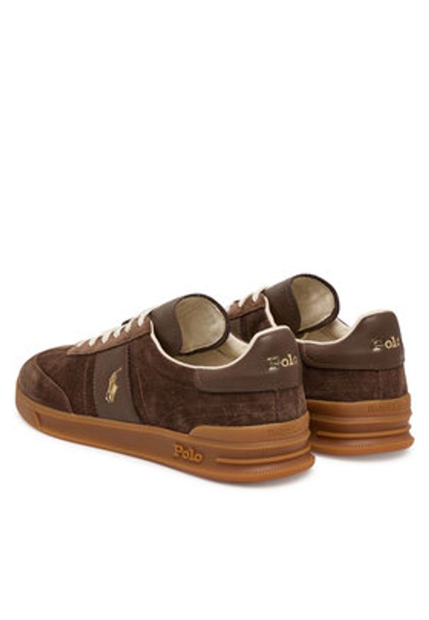 Polo Ralph Lauren Sneakersy 809973707001 Brązowy. Kolor: brązowy. Materiał: zamsz, skóra