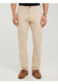 Big-Star - Spodnie męskie chinosy beżowe Erhat 805. Kolor: beżowy. Materiał: bawełna, tkanina #1