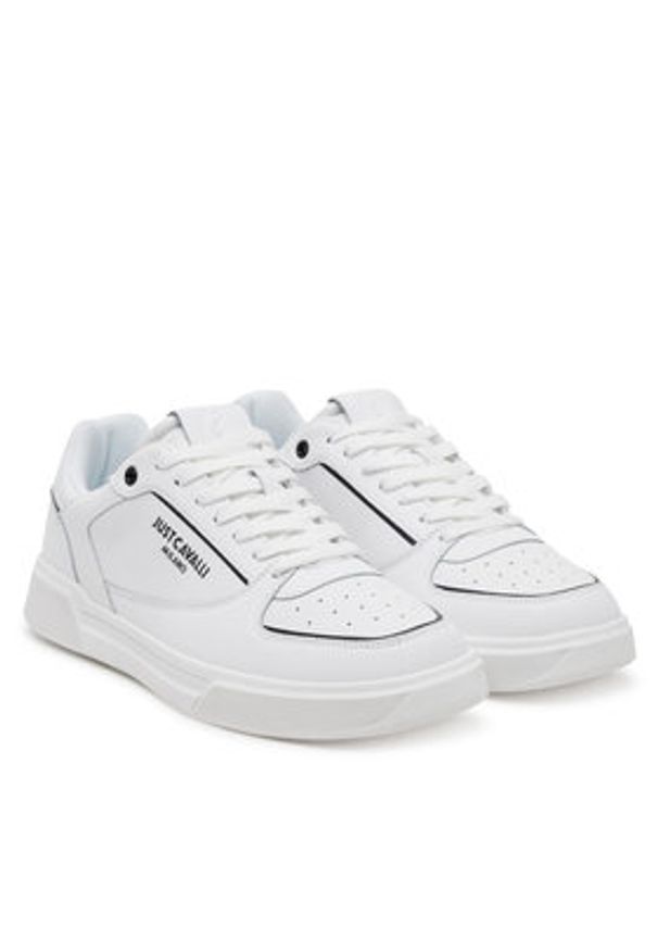 Just Cavalli Sneakersy 78QA3SB2 ZPA91 Biały. Kolor: biały. Materiał: skóra