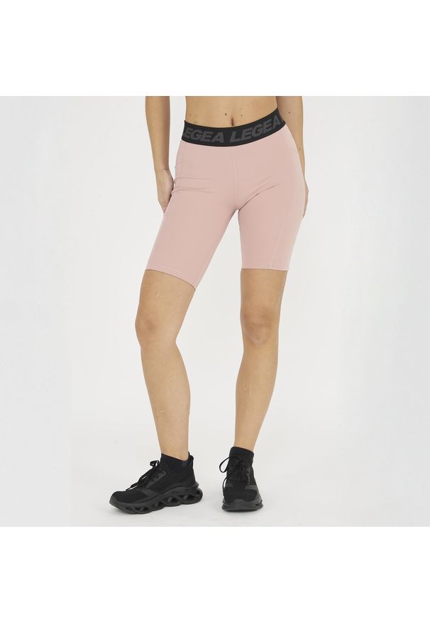 LEGEA - szorty fitness damskie teti różowy. Kolor: różowy. Sport: fitness