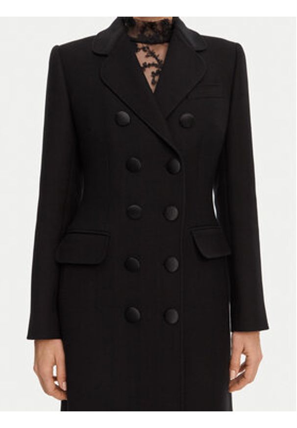DOLCE & GABBANA - Dolce&Gabbana Płaszcz wełniany F0W1WT FU2TS Czarny Regular Fit. Kolor: czarny. Materiał: wełna