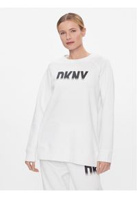 DKNY Sport Bluza DP3T9623 Biały Relaxed Fit. Kolor: biały. Materiał: bawełna. Styl: sportowy