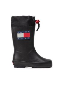 TOMMY HILFIGER - Tommy Hilfiger Kalosze Rain Boot T3X6-30766-0047 M Czarny. Kolor: czarny