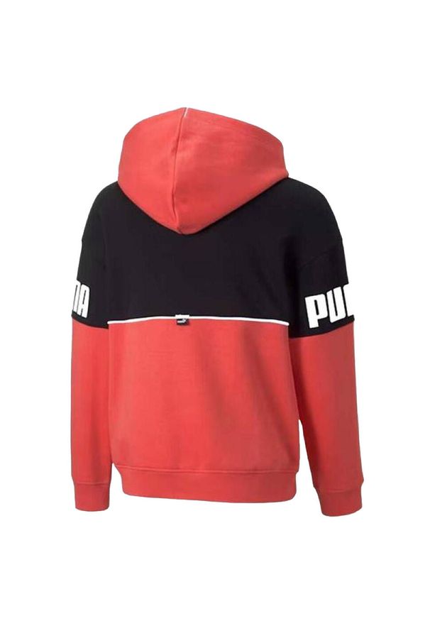 Puma - Bluza Z Kapturem Power Colour Block Dla Dzieci/Kids. Typ kołnierza: kaptur. Kolor: czarny, pomarańczowy, wielokolorowy, żółty