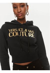 Versace Jeans Couture Bluza 76HAIT04 Czarny Slim Fit. Typ kołnierza: kołnierzyk włoski. Kolor: czarny. Materiał: bawełna