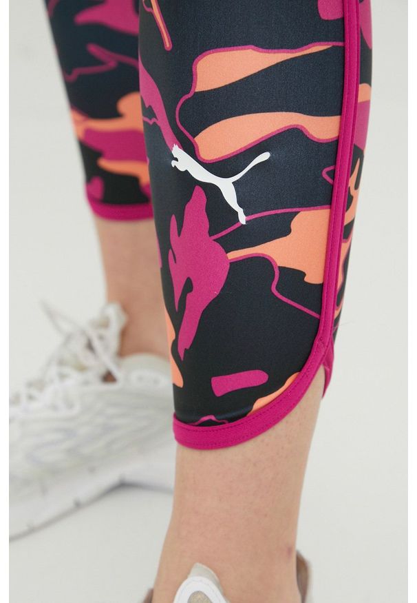 Puma legginsy treningowe Modern Sport damskie wzorzyste. Materiał: skóra, materiał. Styl: sportowy