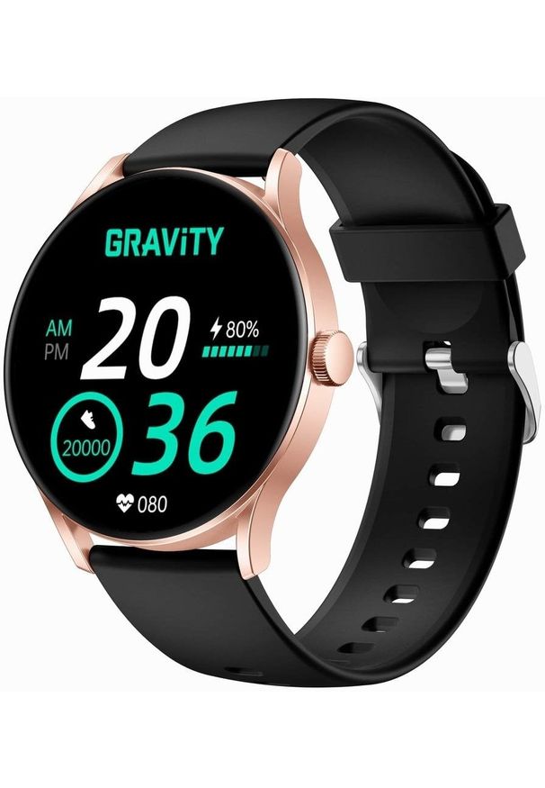 Smartwatch Gravity Smartwatch Czarny Różowy GT2-2 PRO. Rodzaj zegarka: smartwatch. Kolor: różowy, wielokolorowy, czarny