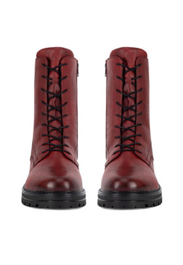 Remonte Trzewiki D2278-36 Czerwony. Kolor: czerwony. Materiał: skóra