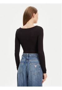 Guess Body W5YP05 K68D2 Czarny Slim Fit. Kolor: czarny. Materiał: wiskoza