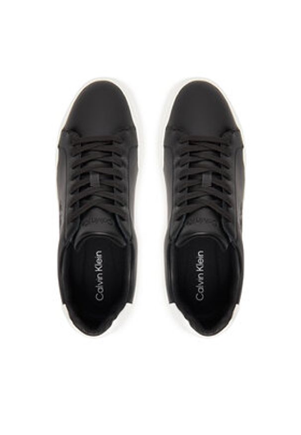Calvin Klein Sneakersy Chunky Cupsole Laceup Lth YM0YM01344 Czarny. Kolor: czarny. Materiał: skóra