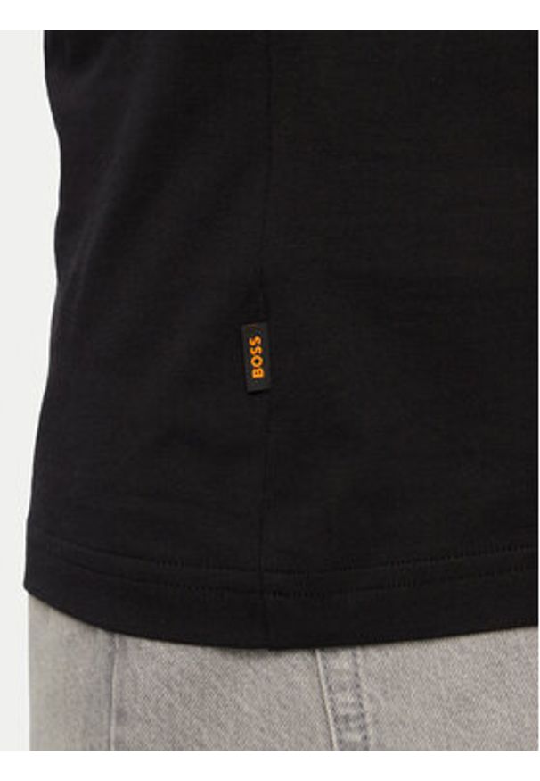 BOSS T-Shirt Bass 50561850 Czarny Regular Fit. Kolor: czarny. Materiał: bawełna