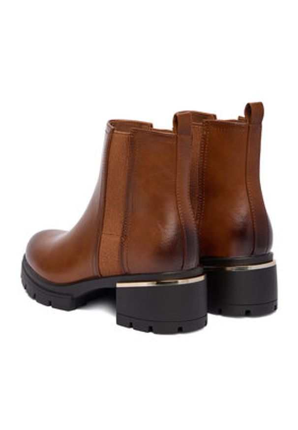 Jenny - JENNY Botki CEO-24F597-1 Brązowy. Kolor: brązowy. Materiał: materiał