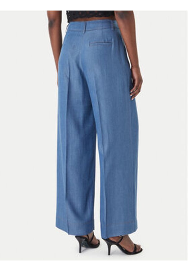 Fracomina Spodnie palazzo FS26SV3005D46901 Niebieski Wide Leg. Kolor: niebieski. Materiał: lyocell