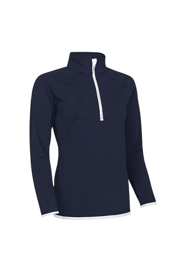 JUST COOL - Sweter Damski Z Zamkiem Błyskawicznym. Kolor: biały, wielokolorowy, niebieski