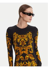 Versace Jeans Couture Sukienka codzienna 79HAO9P0 JS524 Czarny Slim Fit. Okazja: na co dzień. Kolor: czarny. Materiał: wiskoza. Typ sukienki: proste. Styl: casual #5