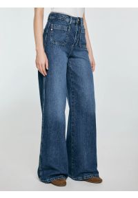 Big-Star - Jeansy damskie z szeroką nogawką niebieskie Celin 492. Stan: podwyższony. Kolor: niebieski. Sezon: lato. Styl: klasyczny, rockowy, retro #3