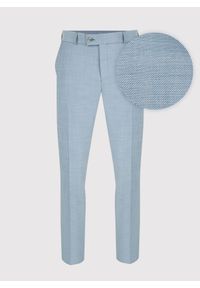 Pako Lorente - PAKO LORENTE – Błękitne spodnie garniturowe o widocznej strukturze. Kolor: niebieski. Materiał: wełna, elastan #4
