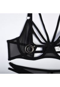 Intica - Komplet bielizny z wycięciami na romantyczne wieczory Alison. Kolor: czarny. Materiał: tkanina, materiał #6