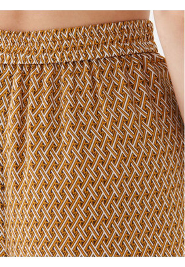 MICHAEL Michael Kors Spodnie materiałowe MF330K0AR4 Żółty Relaxed Fit. Kolor: żółty. Materiał: jedwab, wiskoza