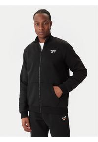 Reebok Bluza Wrenleigh Track Top RK25144CCM Czarny Regular Fit. Kolor: czarny. Materiał: bawełna