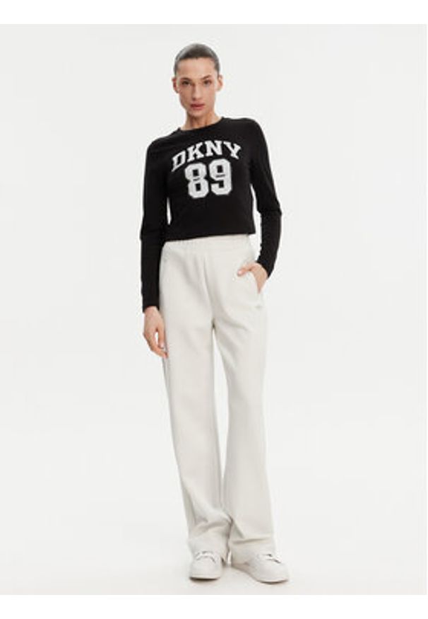 DKNY Sport Bluzka DP4T9979 Czarny Regular Fit. Kolor: czarny. Materiał: bawełna. Styl: sportowy