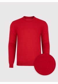 Pako Lorente - PAKO LORENTE – Czerwony męski sweter. Kolor: czerwony, niebieski, zielony. Materiał: akryl, wełna, poliamid. Wzór: gładki. Sezon: jesień #5