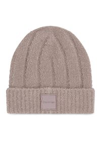 Calvin Klein Czapka Modern Patch Chunky K60K612596 Beżowy. Kolor: beżowy. Materiał: poliamid, materiał