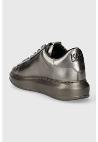 Karl Lagerfeld sneakersy skórzane KAPRI MENS KC kolor srebrny KL52538M. Nosek buta: okrągły. Zapięcie: sznurówki. Kolor: srebrny. Materiał: skóra #2