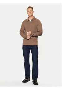 Selected Homme Polo 16095710 Brązowy Regular Fit. Typ kołnierza: polo. Kolor: brązowy. Materiał: bawełna