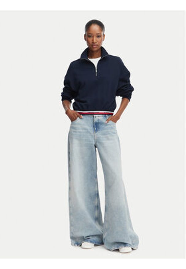Tommy Jeans Bluza DW0DW23144 Granatowy Regular Fit. Kolor: niebieski. Materiał: bawełna