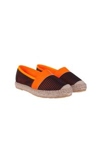 Espadryle Bayla-115 104130 Naranja, Czarny/ Pomarańczowy, Materiał. Okazja: na co dzień. Kolor: pomarańczowy. Materiał: tkanina. Szerokość cholewki: normalna. Styl: casual