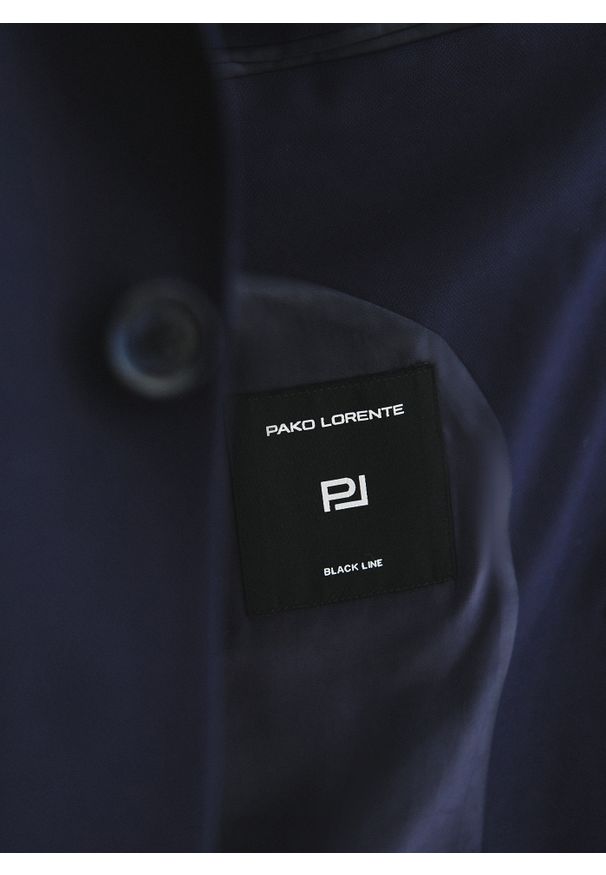 Pako Lorente - PAKO LORENTE - Granatowa marynarka garniturowa z wełną. Okazja: na spotkanie biznesowe. Kolor: niebieski. Materiał: wełna. Styl: biznesowy