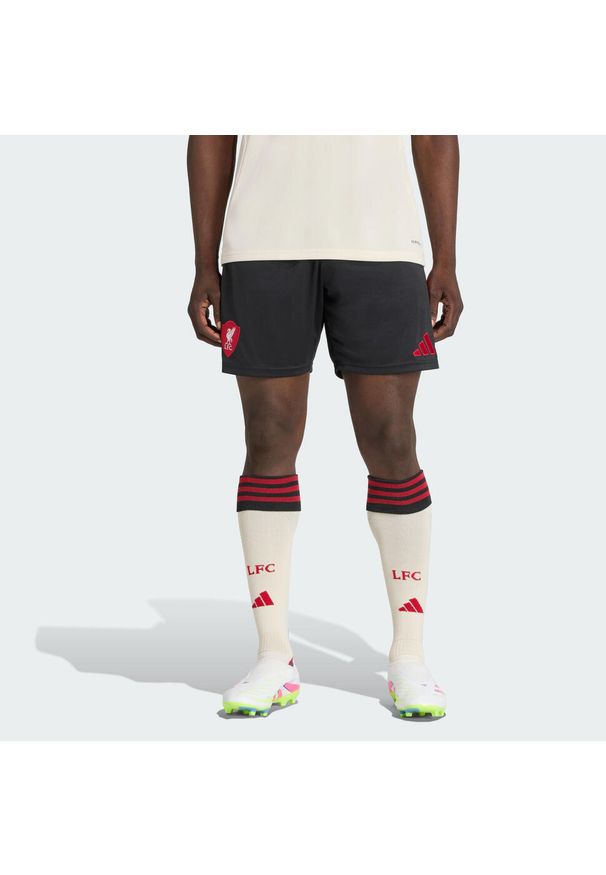 Adidas - Szorty Liverpool FC 25/26 Away. Kolor: czarny. Sport: piłka nożna
