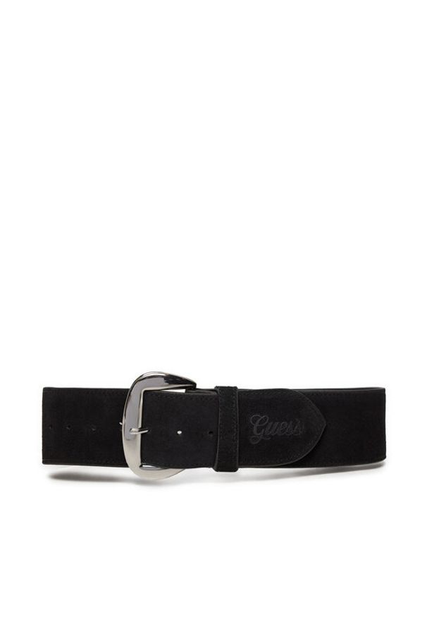 Guess Pasek Damski Thalia W4BZ18 L0VJ0 Czarny. Kolor: czarny. Materiał: zamsz, skóra
