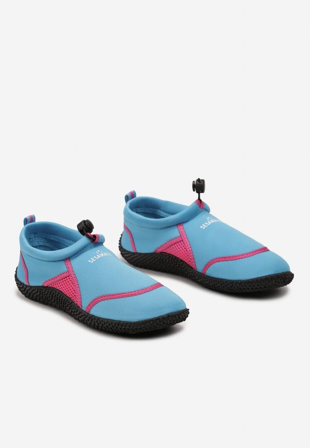Born2be - Niebiesko-Fuksjowe Elastyczne Buty Sportowe do Wody Ralvie. Okazja: na plażę, na spacer. Kolor: niebieski. Materiał: bawełna, len. Sezon: lato. Sport: turystyka piesza