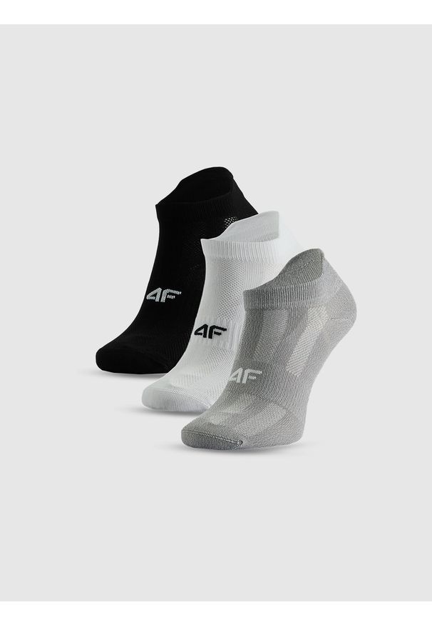 4f - 4F Skarpetki treningowe przed kostkę (3-pack) damskie - multikolor 39-42. Kolor: wielokolorowy. Materiał: syntetyk, materiał, włókno, elastan. Sport: kolarstwo, fitness
