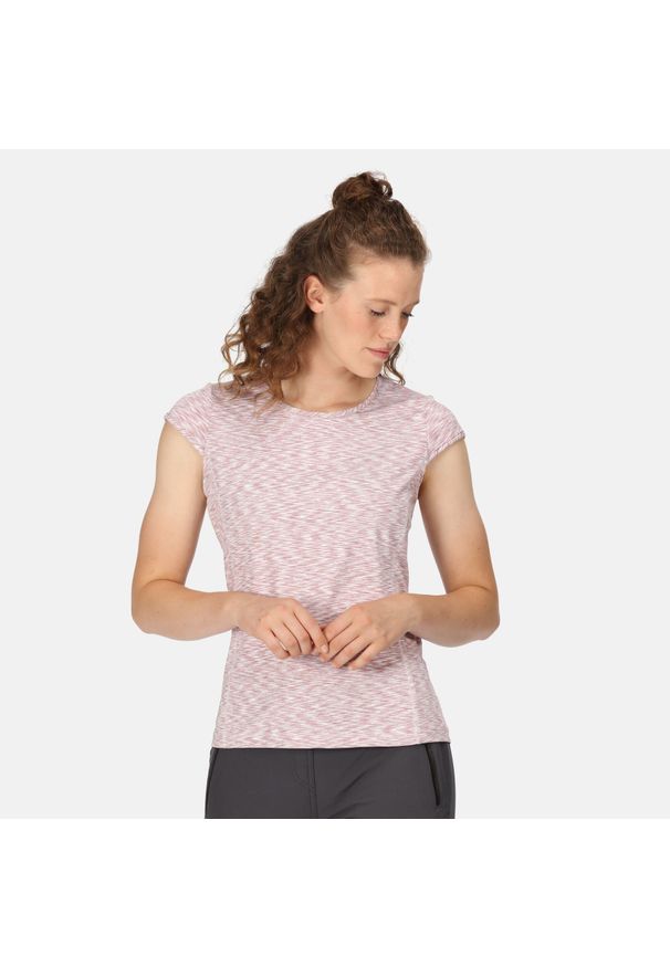Regatta - Hyperdimension II damska koszulka. Kolor: różowy. Materiał: poliester, elastan