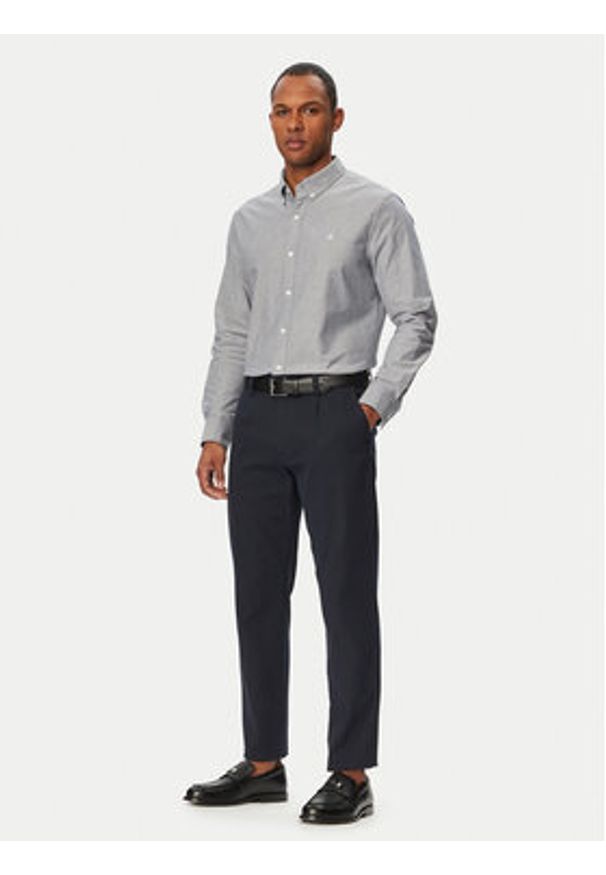 Calvin Klein Koszula LV140EM125 Granatowy Regular Fit. Kolor: niebieski. Materiał: bawełna
