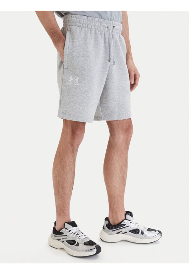 Under Armour Szorty sportowe UA Icon Fleece 1380377 Szary Regular Fit. Kolor: szary. Materiał: bawełna. Styl: sportowy