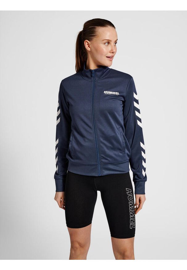 Damska bluza dresowa zapinana na zamek Hummel Legacy. Kolor: wielokolorowy, niebieski, zielony. Materiał: dresówka