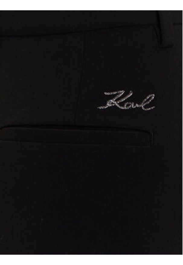 Karl Lagerfeld - KARL LAGERFELD Chinosy A3W10098 Czarny Slim Fit. Kolor: czarny. Materiał: syntetyk