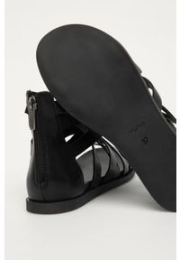 Wojas Sandały skórzane damskie kolor czarny. Kolor: czarny. Materiał: skóra. Wzór: gładki #3