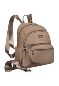 Plecak damski Peterson PTN CPY-05 beżowy. Kolor: beżowy. Styl: casual