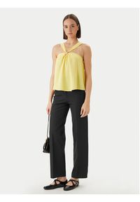 Morgan Spodnie materiałowe 242-POYA.F Granatowy Straight Fit. Kolor: niebieski. Materiał: syntetyk #4